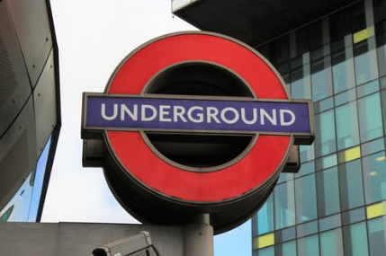 London Underground station sign.